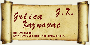 Grlica Kaznovac vizit kartica